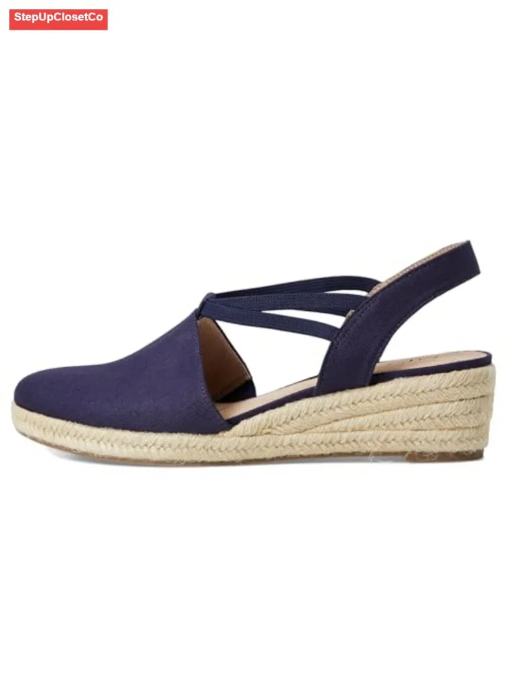 Canvas Espadrille Wedge Loafers - Slip-On Comfort Shoes